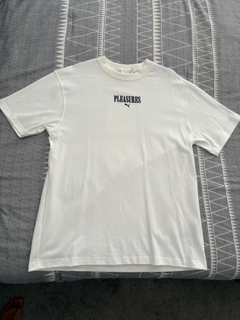 Puma X Pleasures Men's Graphic White T-Shirt